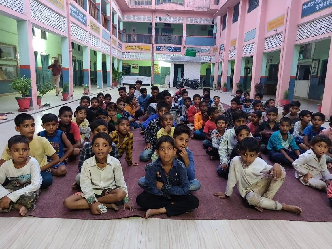 Gadhiya Lohar children at their first residential camp, June 2019